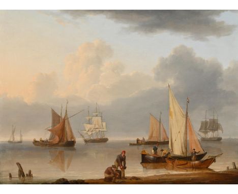 WILLIAM ANDERSON (BRITISH 1757-1837) SHIPS AT ANCHOR Oil on canvas Signed and dated '1831' (lower left) Provenance: Michael L