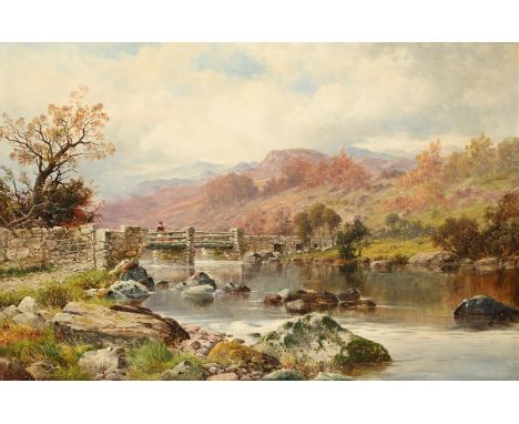 WILLIAM HENRY MANDER (BRITISH 1850-1922) OLD BRIDGE AT CAPEL CURIG, NORTH WALES Oil on canvas Signed and dated '00' (lower le
