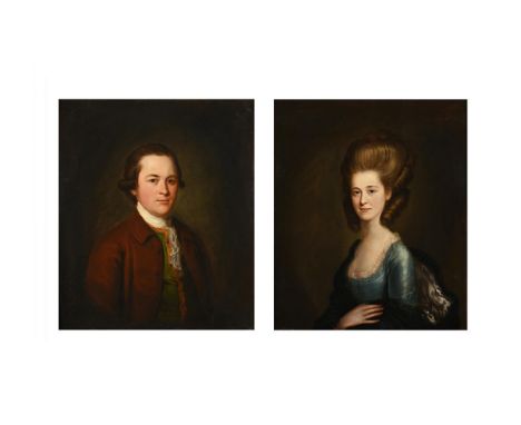 FOLLOWER OF JAMES NORTHCOTE PORTRAIT OF RICHARD HALL CLARKE (1750-1821): AND PORTRAIT OF HIS WIFE MARY HALL CLARKE (NÉE WERE)