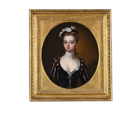 CIRCLE OF JOHN VANDERBANK (BRITISH 1694 - 1739) LADY LUCY MONTAGU, COUNTESS OF GUILDFORD (1709-1734) Oil on canvas, oval 34 x