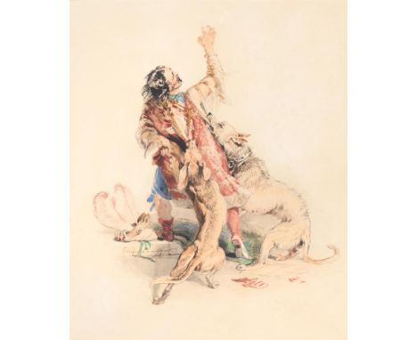 SIR EDWIN HENRY LANDSEER (BRITISH 1802-1873) THE ARREST OF THE FALSE HERALD, FROM SIR WALTER SCOTT'S 'QUENTIN DURWARD' Pencil