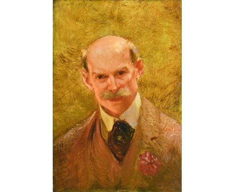 GASTON LA TOUCHE (FRENCH 1854-1913) SELF PORTRAIT Oil on canvas Signed, dedicated, and dated 'A ma chir Jacqueline, April 191