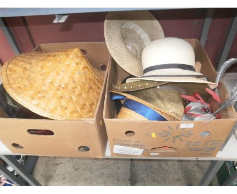 2 boxes of vintage hats ( round the world)