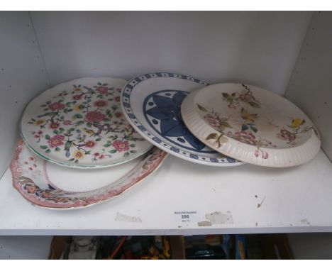 shelf of collectable plates