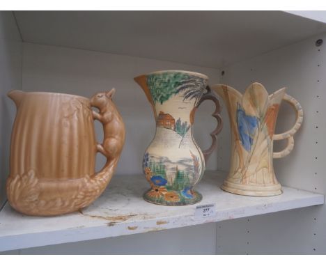 3 vintage jugs inc. hornsea and sylvac etc
