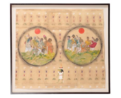 20TH CENTURY, 'V.S.O.P' an unusual anti-colonial/temperance poster, coloured print, 110cm x 120cm, in box frame and glazedFro
