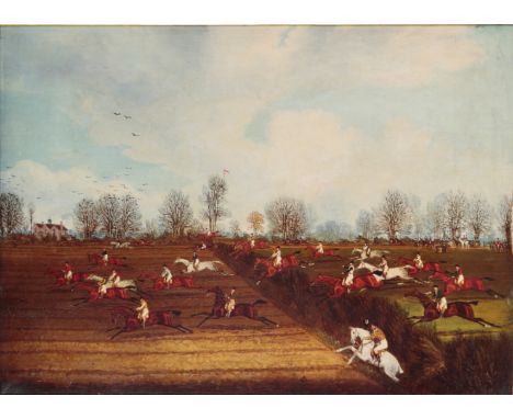FIDELIS: A REPRODUCTION AFTER  JAMES POLLARD (1797-1867) - 'THE GREAT ST. ALBAN'S STEEPLECHASE' copied by Elizabeth Petrie, c