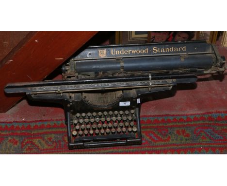 An Underwood standard No. 3 20 inch typewriter.