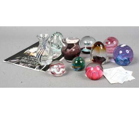 Ten pieces of Caithness glass, mostly paperweights.
