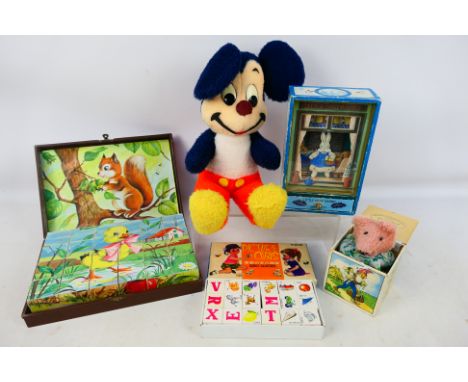 Garnier - Disney - Other - A vintage Disneyland 1950's Mickey Mouse soft toy in blue (approximately 37cms in height) with a g
