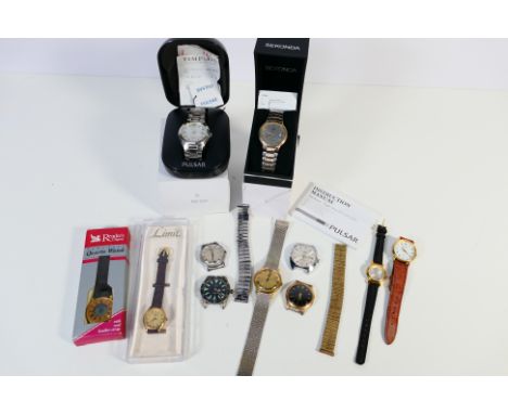 A collection of wristwatches to include Sekonda, Smiths Imperial, Pulsar, Timex and other. [W]