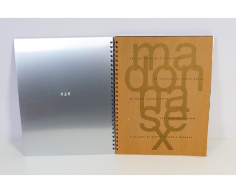 Sex, Madonna, spiral bound in silvered metal covers, numbered 837403 to the back cover, no compact disc. [W]