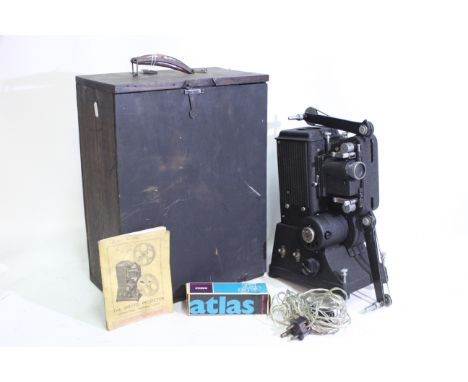 A Type A #3245 Specto Projector. Made in Windsor England. 2" Dallmeyer lens. Comes with instruction manual and an empty Atlas