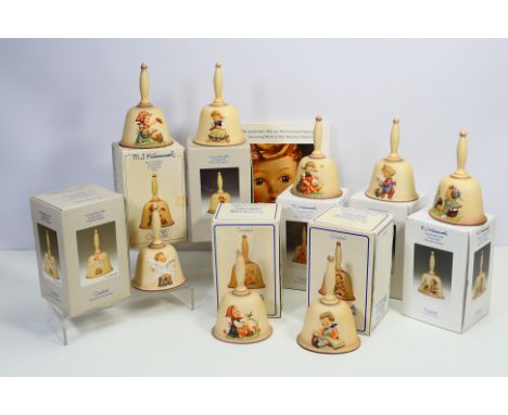 Goebel - Eight boxed Hummel Annual Bells comprising 1979, 1980, 1981, 1988, 1989, 1990, 1991 and 1992 also included in the lo