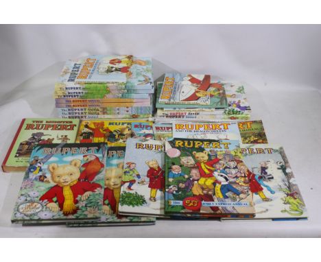 Rupert The Bear - A collection of vintage 1950s - 1990s Rupert The Bear annuals - Lot includes a  1950s The Monster Rupert Bo