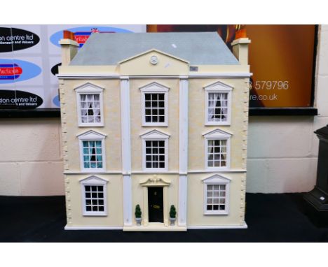 Dolls House Emporium - A large kit built fully furnished wooden double fronted dolls house with 9 x rooms. It measures 80 x 4