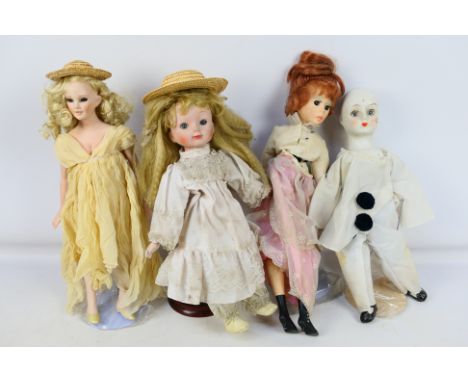 Vicma - Pauls - 4 x vintage dolls, 3 x are porcelain, they show some signs of age and use and would benefit from some cleanin