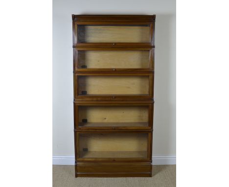 An "Amyl" Globe Wernicke style five tier Bookcase, 2ft 10in