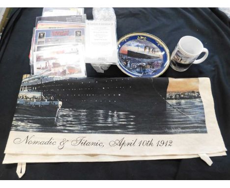 Box: good quantity modern Titanic collectables including Westminster Titanic Centenary coin cover and stamp collection in two