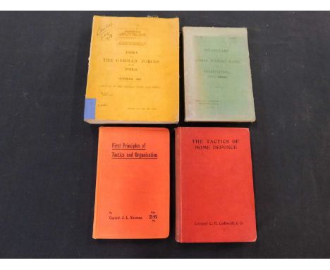 GENERAL STAFF WAR OFFICE: INDEX TO THE GERMAN FORCES IN THE FIELD, October 1917, 'Confidential', original limp cloth worn soi