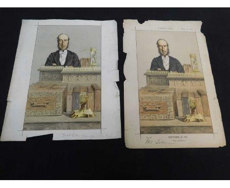 Vanity Fair Spy - coloured litho caricature print W G Grace 'Cricket', pub June 9 1877, plus two duplictae Vanity Fair prints