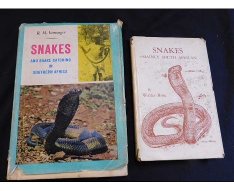 RICHARD M ICEMONGER: SNAKES AND SNAKE CATCHING IN SOUTHERN AFRICA, Cape Town, Howard Timmins [1955], 1st edition, signed and 