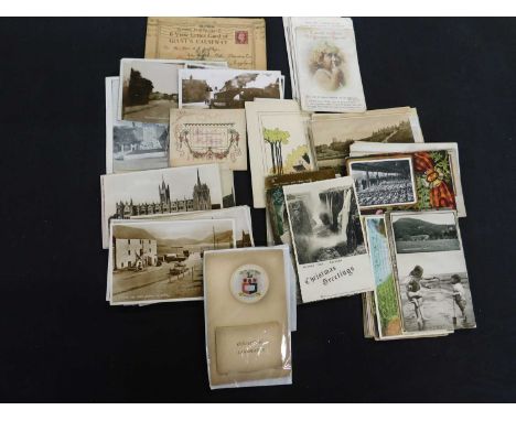 Box of 90+ picture postcards, mixed subjects, mainly earlier cards, topographical including real photos, railway Woolwich Ars