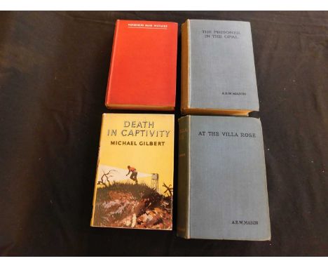 A E W MASON: 2 titles: AT THE VILLA ROSE, London, Hodder &amp; Stoughton, 1910, 1st edition, contemporary inscription on ffep