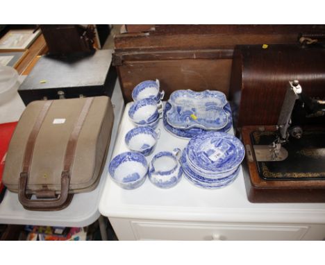 A quantity of Copeland Spode "Italian" pattern blue and white china