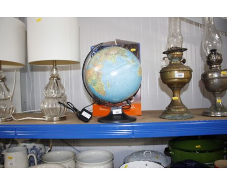 A globe lamp with original box