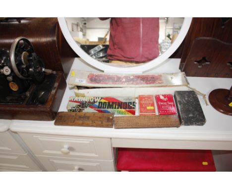 A quantity of various games to include dominoes, cribbage boards, cards, table bowls etc. 