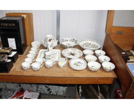 A quantity of Portmeirion "Botanic Garden" plates and bowls etc.; and a quantity of cups similar