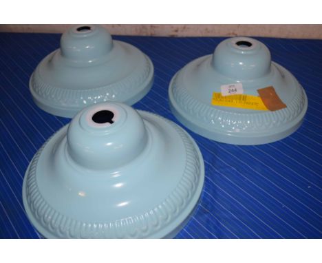 SET OF THREE 29CM PENDANT METAL LAMP SHADES