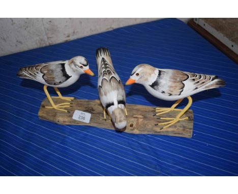 WOODEN MODEL OF SEAGULLS ON A BRANCH
