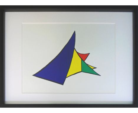 ALEXANDER CALDER (American, 1898-1976), 'Chasse-neige - Snowplough', 1963, lithograph in colours, 38cm x 55cm, framed and gla
