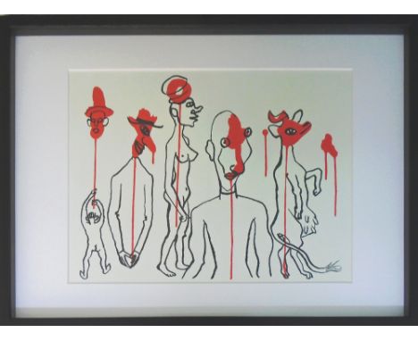 ALEXANDER CALDER (American, 1898-1976), 'Criminel au Milieu - Criminal in the Centre', 1966, lithograph in colours, 38cm x 55