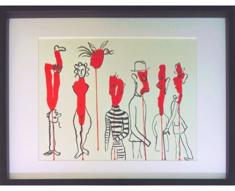 ALEXANDER CALDER (American, 1898-1976), 'Gueules dégoulinantes - Saturated maws', 1966, lithograph in colours, 38cm x 55cm, f