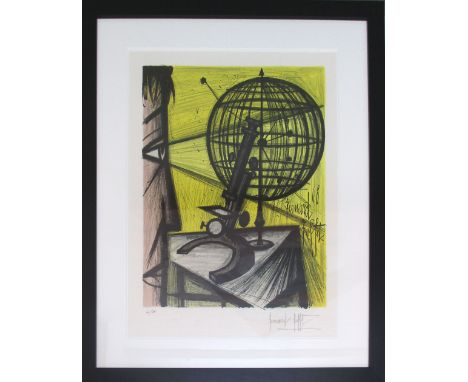 BERNARD BUFFET (1928-1999) 'Le microscope', lithograph in colours 1969, framed, signed 87cm x 70cm.(Subject to ARR - Please s