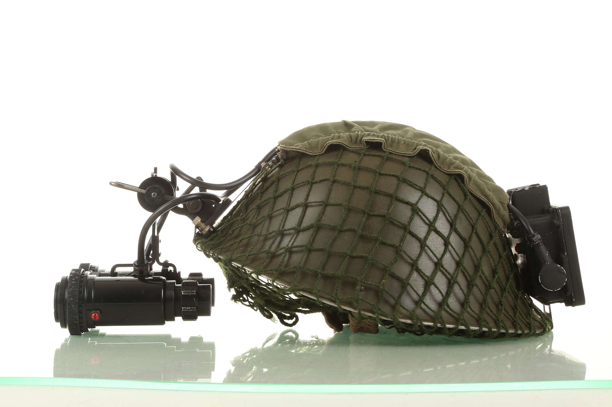 British Army night vision goggles and helmet c.1984, infra red vision