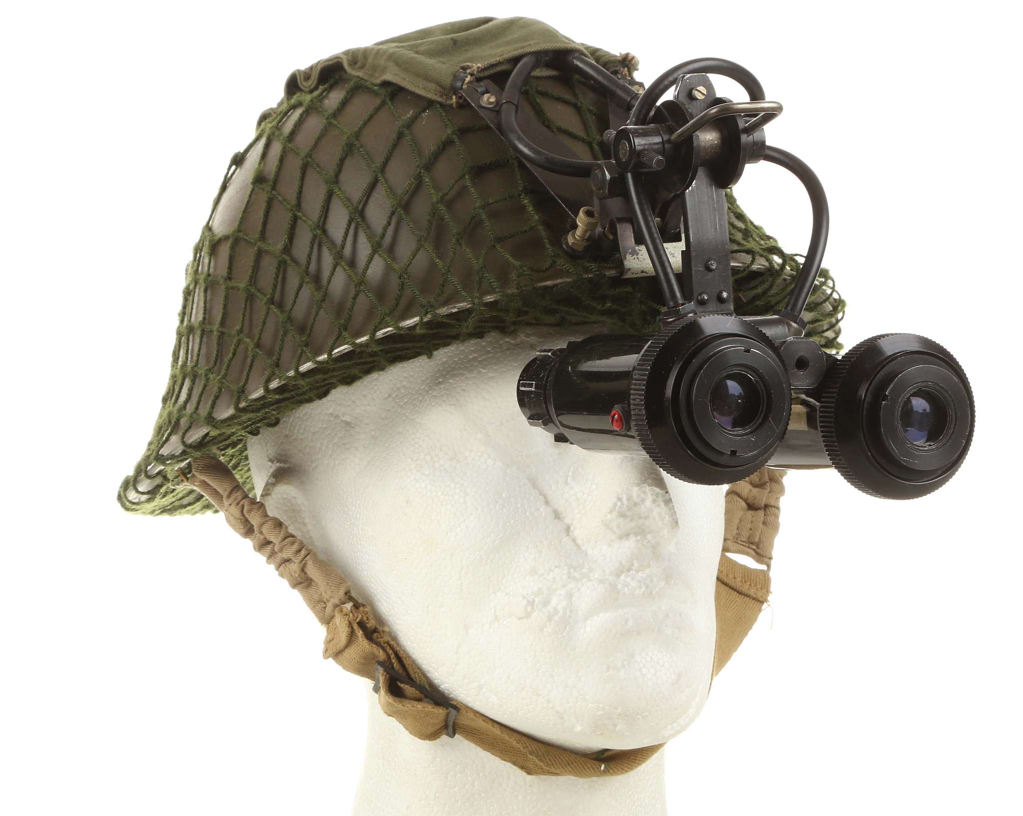 British Army night vision goggles and helmet c.1984, infra red vision