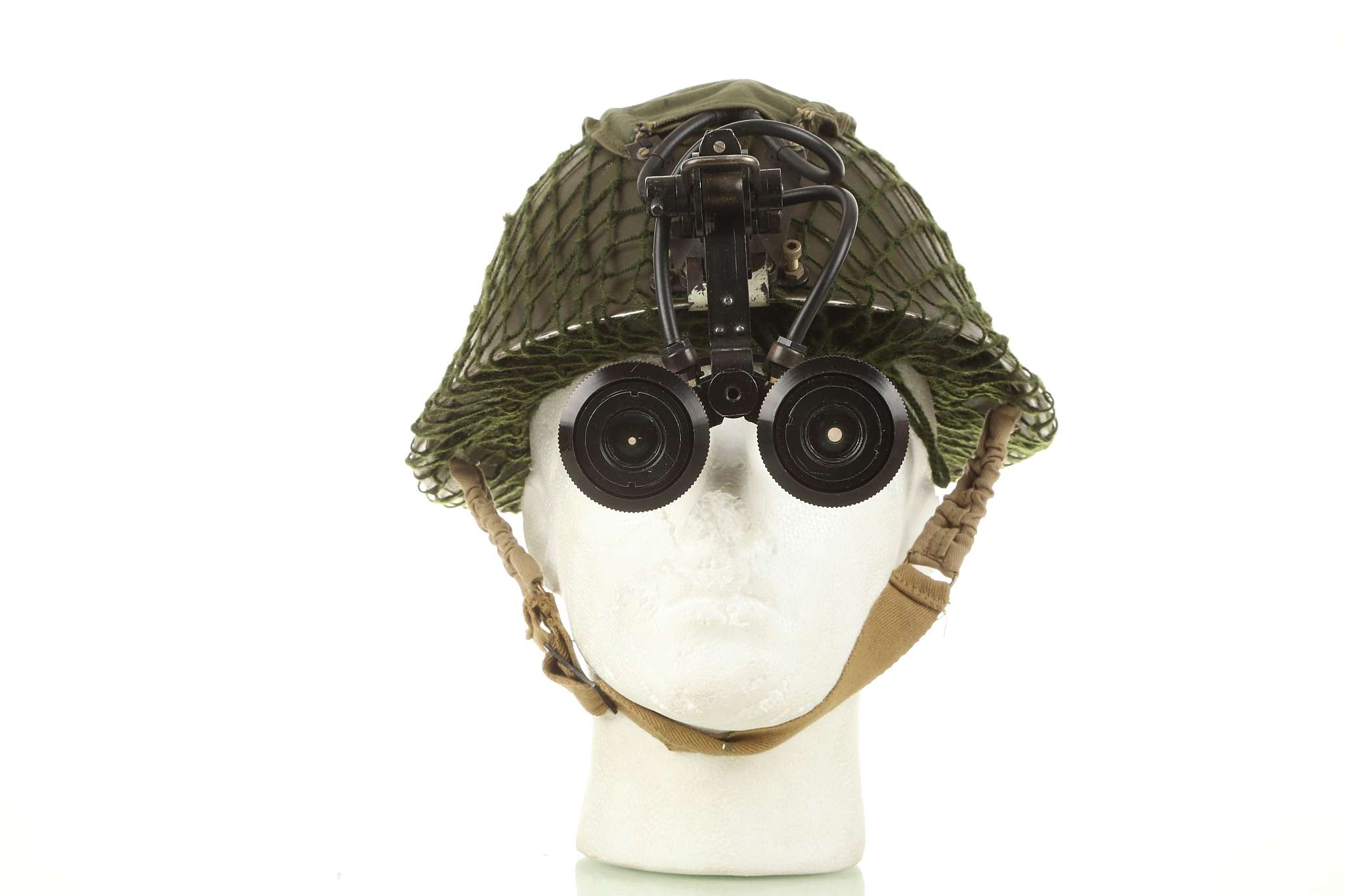 British Army night vision goggles and helmet c.1984, infra red vision