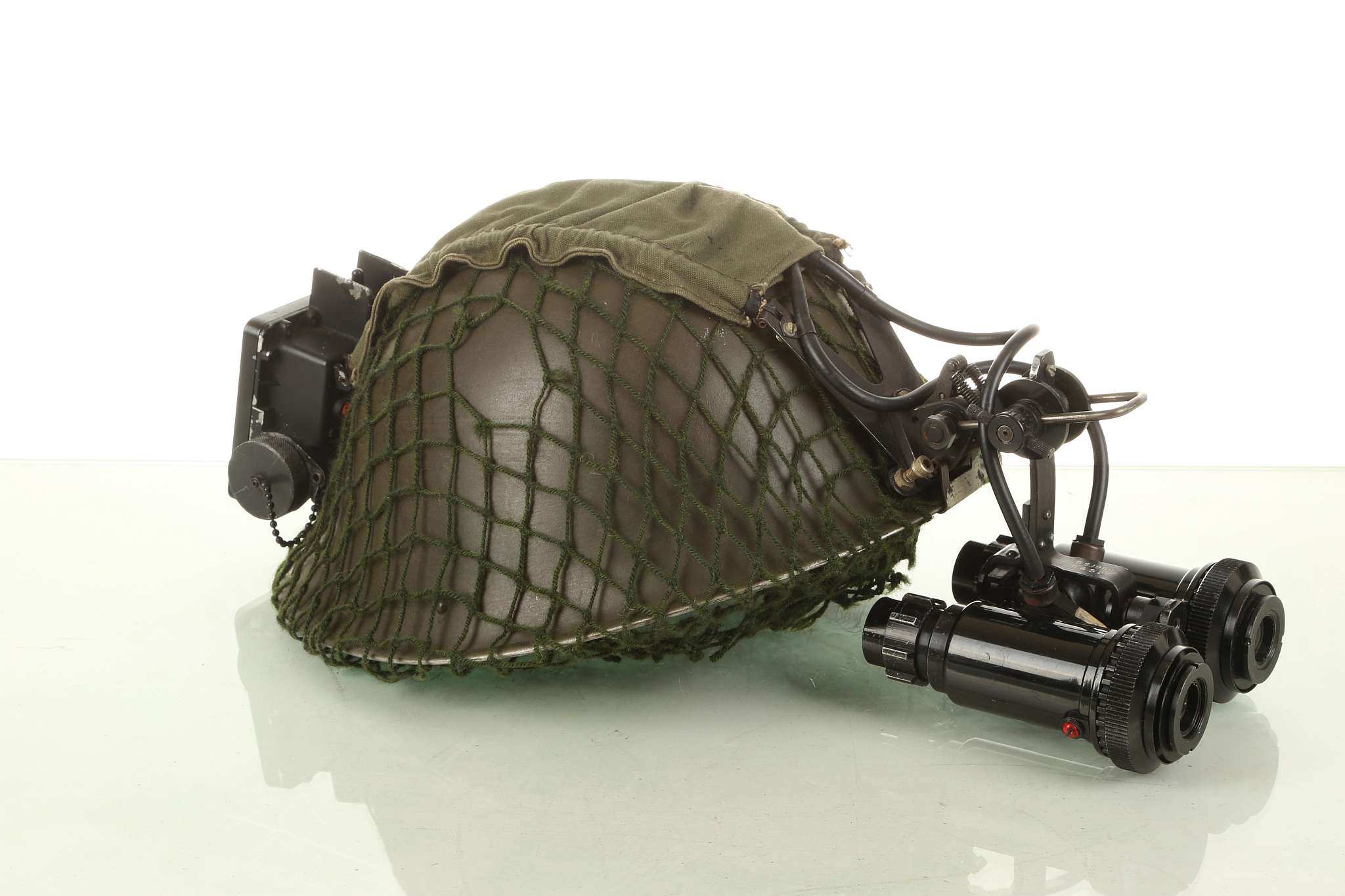 British Army night vision goggles and helmet c.1984, infra red vision