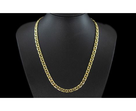 Vintage Nice Quality 'Vermeil' Gold on Silver Fancy Design Necklace, marked 925 to clasp and links; 'as new' condition all as