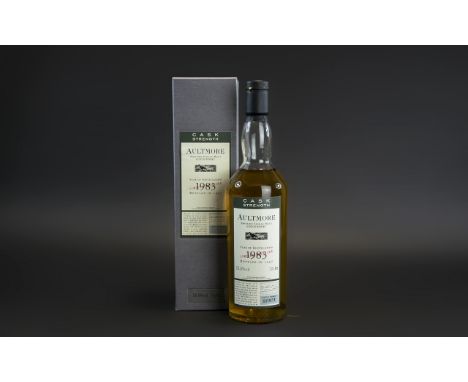 Aultmore - Cask Strength Ltd and Numbered Edition Speyside Single Malt Scotch Whisky. Date of Distillation 1983, Bottled In 1