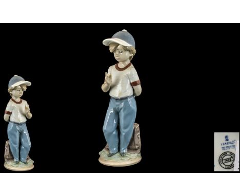 Lladro Collectors Society 1990 Hand Painted Figure ' Can I Play ' Model No 7610. Designer Antonio Ramos. Issued 1990 - 1992. 