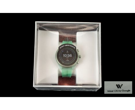 Fossil - Model DW9FI Ultra Lightweight Touchscreen Sports Smart Watch, Key Features - Tracks Your Heart Rate, Music Player, A