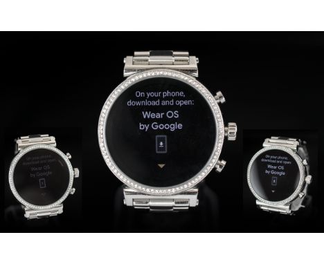 Michael Kors MKT5061 - Access Silver Tone Touchscreen Gen 4 Sofie Smart watch. Functions - Activity Tracker, Control Your Mus