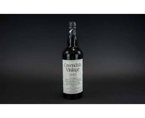 Cavendish Vintage 1949 Bottle of Port, Produce of South Africa, outstanding vintage in the Cape which has been late bottled i