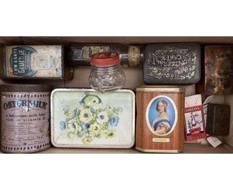 Vintage advertising tin collection. Good quantity (1 box)