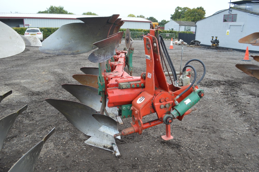 Kverneland LD85/160 4F reversible plough. With No28 bodies and 160HP